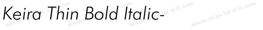 Keira Thin Bold Italic字体转换